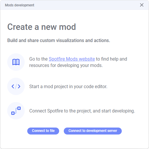 Mods developer tool